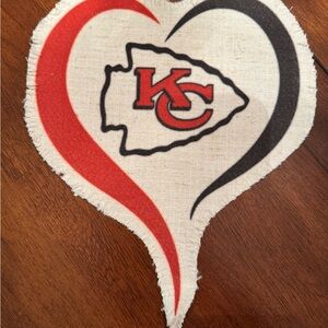 NEW Kansas City Chiefs Heart-Shaped Shirt Size Patch
